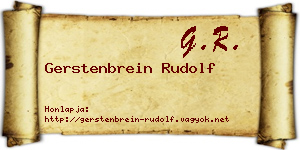 Gerstenbrein Rudolf névjegykártya