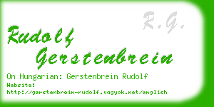 rudolf gerstenbrein business card